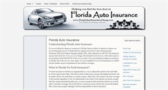 Desktop Screenshot of floridaautoinsurancecheap.com